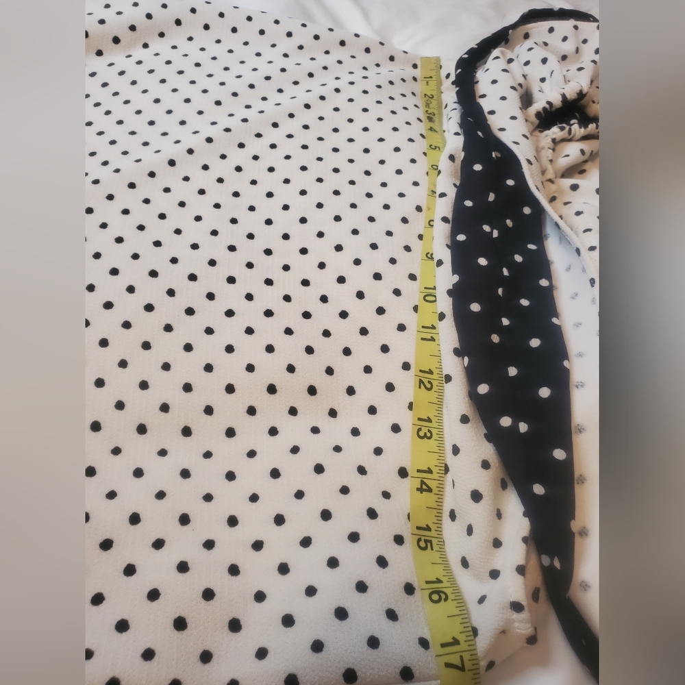 ZARA Collection Polka Dot Off-Shoulder Mini Dress Size: XS - Picture 4 of 6